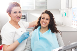 woman and dentist